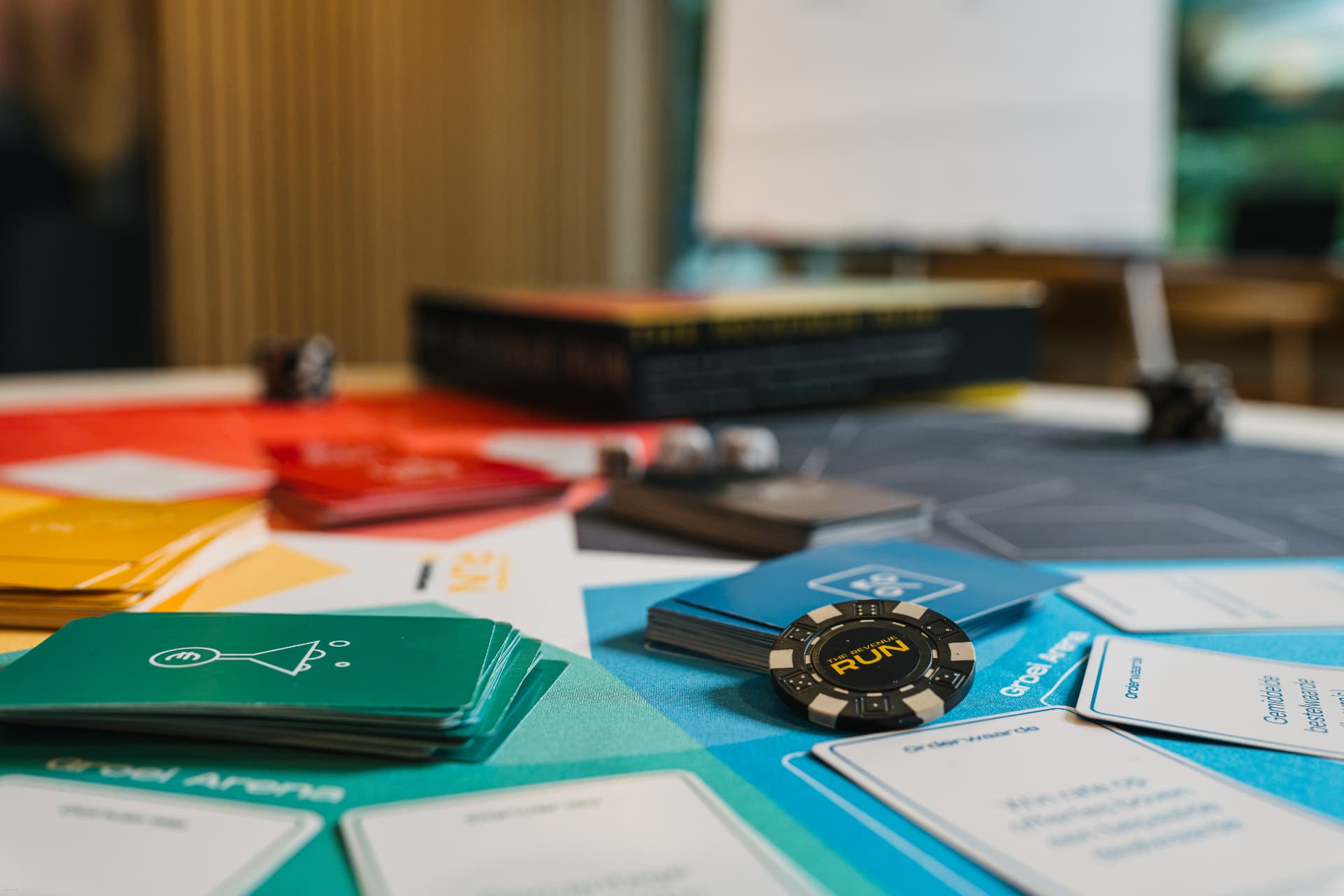 The Revenue Run game table with KPI cards and chips